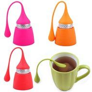 Tea Strainer, FiveBox Silicone Tea Infuser Loose Leaf Tea Handle Stainless Steel Filter Infuser with Drip Tray-Set... N4