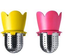 Tea infuser,Tea Filers, assorted colors pink, yellow - 2 Pack N4