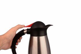 Haers - 40OZ(Silver) Double-Walled Stainless Steel, Vacuum Insulated Portable Water Carafe with Lid N3