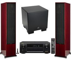 Martin Logan Motion 60XT Chery Floorstanding Speakers with Dynamo 700W Subwoofer and Denon AVR-X6200W A/V Receiver