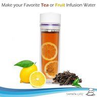 Samata Life Tea and Fruit Infuser Water Bottle, Double-Walled Loose Tea Tumbler, Travel Mug, Shatterproof, Eco-Friendly... N3