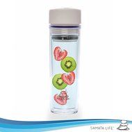 Samata Life Tea and Fruit Infuser Water Bottle, Double-Walled Loose Tea Tumbler, Travel Mug, Shatterproof, Eco-Friendly... N4