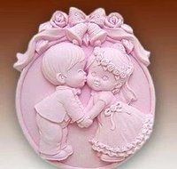 Pinkie Tm The bride and groom silicone Soap Mold,Resin Clay Chocolate Candy Silicone Cake Mold,Fondant Cake Decorating...