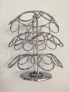 K-Cup Carousel, Hold 27 Coffee or Tea K-Cup Pods. By Lily's Home (Chrome) N8