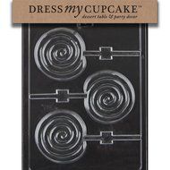 Dress My Cupcake Chocolate Candy Mold, Swirl Lollipop