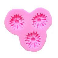 Wocuz W0255 3D 3 Sunflower Design Silicone Candy Fondant Chocolate Sugar Mold and Cake Decorating Mould N2