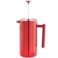 VonShef Red Double Wall Keep Warm Satin Polished Stainless Steel French Press Cafetiere Coffee Filter includes... N5