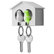 happu-store Home Decoration Lover Sparrow Key Ring Birdhouse Keychain Gadget Home Wall Hook Holder Whistle N6