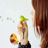 happu-store Home Decoration Lover Sparrow Key Ring Birdhouse Keychain Gadget Home Wall Hook Holder Whistle N7