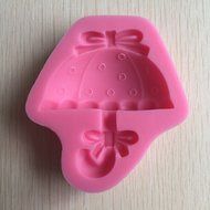 HORIEN Mushroom Umbrella Shape 3D Silicone Cake Fondant Mold N2
