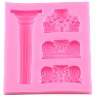 Mujiang Castle Pillar Silicone Cake Decorating Tools Clay Chocolate Candy Fondant Molds N2