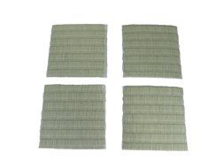 Mini Tatami Coasters 4 pieces (4&quot; x 4&quot;) with high grade Japanese paper (tcw4f) N2