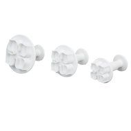 WHATWEARS 3x Hydrangea Fondant Cake Biscuit Sugarcraft Plunger Cutter Craft Mold Tool N5