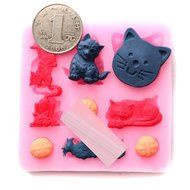 Anyana Cat Silicone Fondant Mold Cake Decorating Pastry Gum Pastry Tool Kitchen Tool Sugar Paste Baking Mould...