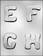 CK Products 2-3/4-Inch E-F-G-H Chocolate Mold