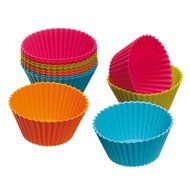 MassMall&reg; Set of 12 Coloured Silicone Cupcake / Muffin Cases 2.8" N5