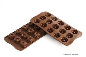 ScrapCooking SCG19 Silikomart Platinum Silicone Fantasia Chocolate Mold, Brown