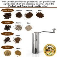 Hand Coffee Grinder with Adjustable Conical Ceramic Burrs | Premium Manual Mill Suitable for Coffee Beans, Herb... N17