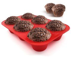 Sorbus 6 Cup Silicone Texas Muffin Baking Pans, 6 Cup Large, Non-Stick, Easy to Clean - Set of 2 N3