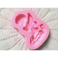 Sher Bakeware Silicone Praying Boy Baking Molds for Fondant Candy Chocolate Cake (Random Colors) N4