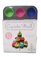 Bundle 2 Items - Muffin Baking Pan with Silicone Cups &amp; Cupcake Stand