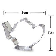 Y&amp;XL&amp;H 2 Pieces Set of Teacup and Teapot Shape Cookie Cutters Fruit Cut Molds Stainless Steel N4