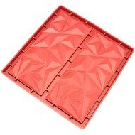 Freshware CB-810RD 2-Cavity Silicone Mold for Making Break-Apart Chocolate Bars, Protein and Energy Bites, and... N4