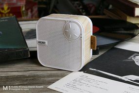 Wood Wireless Portable Bluetooth Speaker with Super Bass Pocket Size Rechargeable Stereo Audio Speaker support... N2