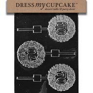 Dress My Cupcake Chocolate Candy Mold, 70th Lollipop