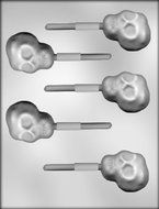 CK Products 2-1/4-Inch Skull Sucker Chocolate Mold