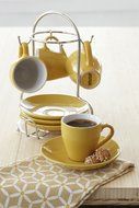 IMUSA, A120-22178, Espresso Set with Rack, 8 Piece, Yellow N2