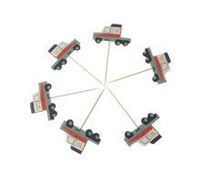 Bilipala 24pcs Automobile Tractor Cupcake Toppers Picks, Puffy Picks, Cake Decoration N3