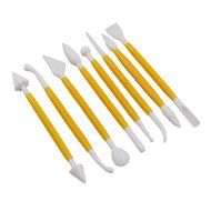 Yellow 8pcs Decorating Pen Tools for Sugarcraft Fondant Cream Cake Supplies