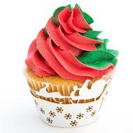 KwikCake Mini Christmas Cupcake Wrappers x 50pcs. Choose from 2 Xmas holders. N14