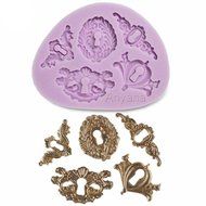Anyana Vintage Decorative Pattern Silicone Fondant Mold Cake Decorating Pastry Gum Pastry Tool Kitchen Tool Sugar... N14