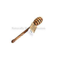 Naturally Med Olive Wood Honey Dipper/Drizzlier N2