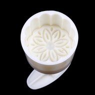 1 X Moon Cake Mooncake Decoration Mold Mould 100g Flowers Round 4 Stamps DIY Tool N3