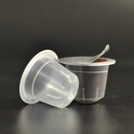CM Caspule -Box of 100pcs Clear color Empty Capsule Compatbile Nespresso(Fillable Tea or Coffee) +100pcs CM Lids...