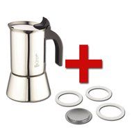 Bialetti Venus Stovetop Percolator 6-Cup Stainless Steel and Replacement filter &amp; Gaskets