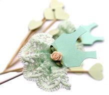 PuTwo 20 Counts Wedding Cake Decorating Frozen Cupcake Toppers Toothpicks, Sliver/Blue/Snow N87