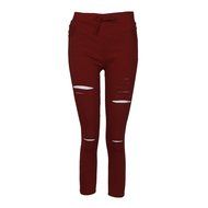 PHOTNO Women Skinny Ripped Pants High Waist Stretch Slim Pencil Trousers N27