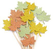 PuTwo 20 Counts Wedding Cake Decorating Frozen Cupcake Toppers Toothpicks, Sliver/Blue/Snow N93