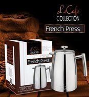 LeCafe Collection Stainless Steel French Press Coffee and Tea Maker, Plunger, Press Pot, Double Walled Insulated... N5