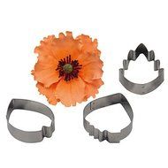 Sher FOUR-C Stainless Steel Cutter Heart Poppy Flower Biscuit Cake Cookie Cutters Baking Mould Cookie Fondant... N5