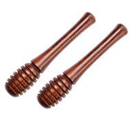 Set of 2- Wooden Honey Dipper for Easy Honey Dispensing N2
