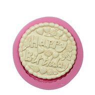 Y&amp;XL&amp;H Round Happy Birthday Fondant Silicone Mold Cake Decorating Mould Chocolate Mould Silicone Cake Design Cake... N2