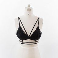 PHOTNO Women Lace Floral Bralette Bralet Bra Bustier Crop Top Cami Unpadded Tank N36