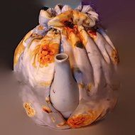 Teapot Cozy with Yellow and White Flowers on silver for 5-8 cup teapot #409 N2