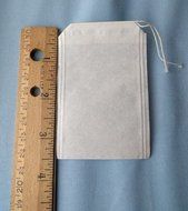 Empty Disposable Paper Tea Bags 3.5" x 2.5" (Drawstring) 50ct N2