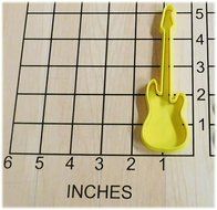 Fender Bass Guitar Shape Fondant Cookie Cutter and Stamp #1034